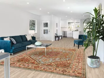 Light Blue Heriz Serapi Oriental Area Rug 8x10