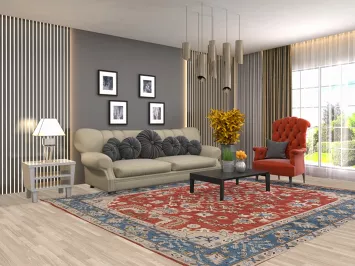 Hand-Knotted Wool Oushak Oriental Area Rug 8x10