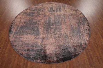 Handmade Abstract Indian Round Rug 9x9