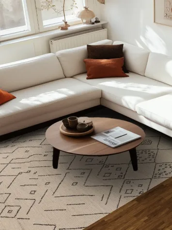 Handmade Trellis Wool Moroccan Area Rug 6x10