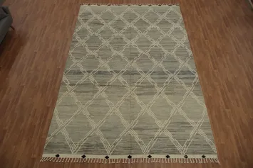 Geometric Moroccan Large Rug 10x15 in Neutral Shades for Stylish Interiors