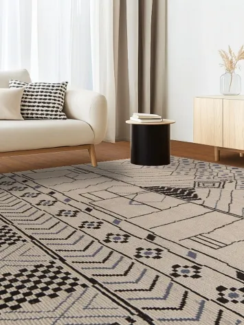 Geometric Wool Trellis Moroccan Area Rug 9x12