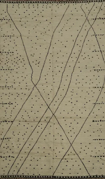 Handmade Wool Moroccan Oriental Area Rug 7x11