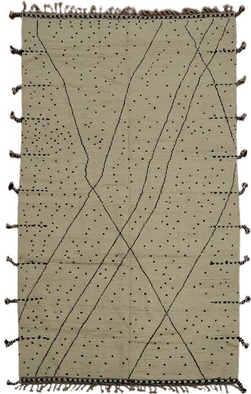 Handmade Wool Moroccan Oriental Area Rug 7x11