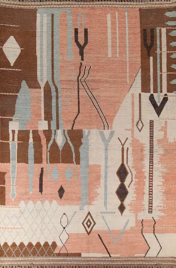 All-Over Moroccan Abstract Area Rug 9x13