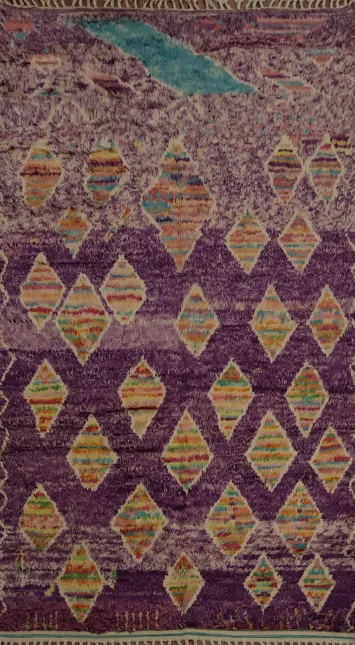 Geometric Purple Moroccan Abstract Area Rug 6x10