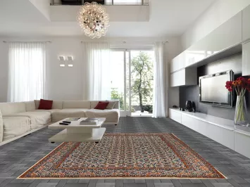 All-Over Floral Kashmar Persian Area Rug 10x13