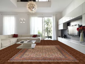 All-Over Floral Tabriz Persian Area Rug 10x13