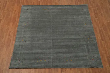 Handmade Gray Gabbeh Square Area Rug 9x9