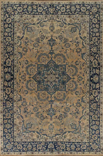 Handmade Floral Najafabad Persian Living Room Rug 7x10