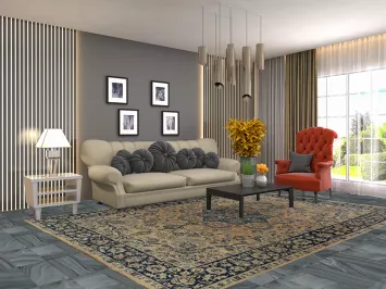 Handmade Floral Najafabad Persian Living Room Rug 7x10