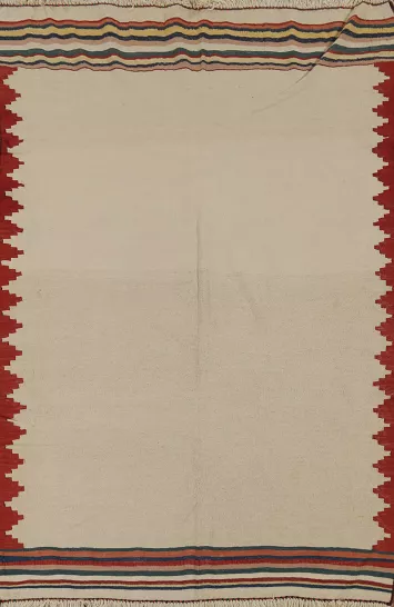 Nomadical Flat Pile Kilim Persian Rug 4x6