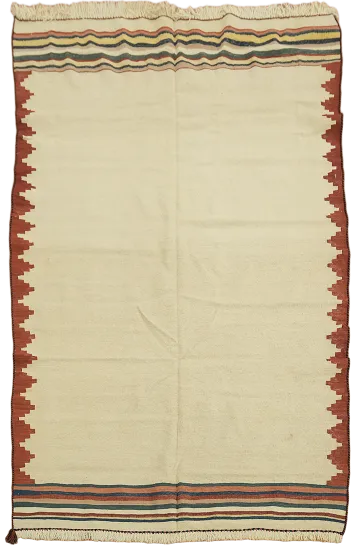 Nomadical Flat Pile Kilim Persian Rug 4x6