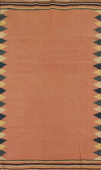 Flat Weave Pile Kilim Qashqai Nomadic Persian Rug 5x8