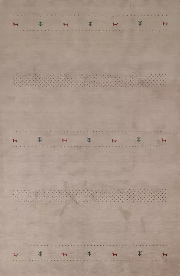 Little Animals Tribal Gabbeh Oriental Area Rug 7x10