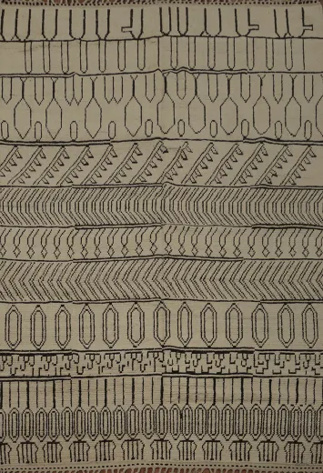 Moroccan Area Rug 8x10 with Tribal Geometric Pattern Charm