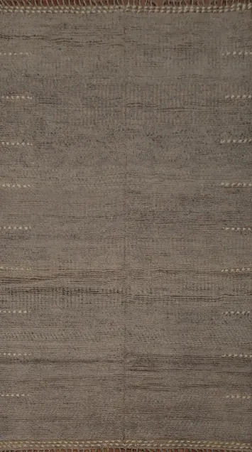 All-Over Striped Moroccan Modern Area Rug 7x11