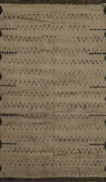 Chevron Style Moroccan Living Room Area Rug 6x10