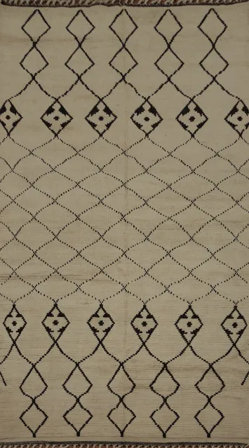 All-Over Trellis Moroccan Oriental Area Rug 6x10