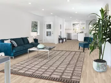 All-Over Striped Moroccan Living Room Area Rug 6x10