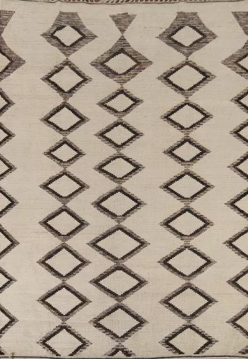 Modern Geometric Moroccan Wool Area Rug 8x10
