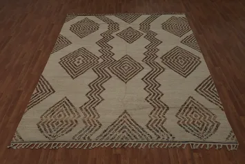 Striking Symmetry Moroccan Area Rug 8x11 for Stylish Interiors
