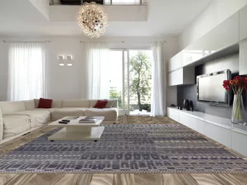 Handmade Blue Moroccan Palace Size Rug 15x18