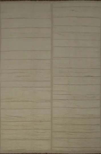 Handmade Ivory Moroccan Oriental Large Rug 12x16