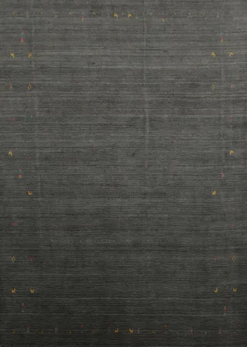 Elegance in Simplicity Dark Minimalist Gabbeh Area Rug 8x10
