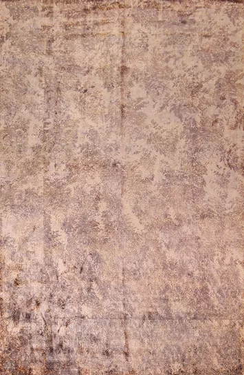 Hand-Knotted Wool Abstract Indian Area Rug 8x11