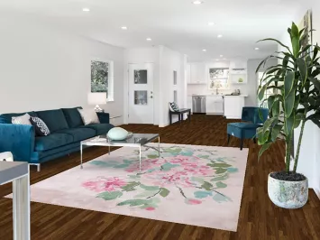 Wool & Silk Floral Modern Area Rug 7x10