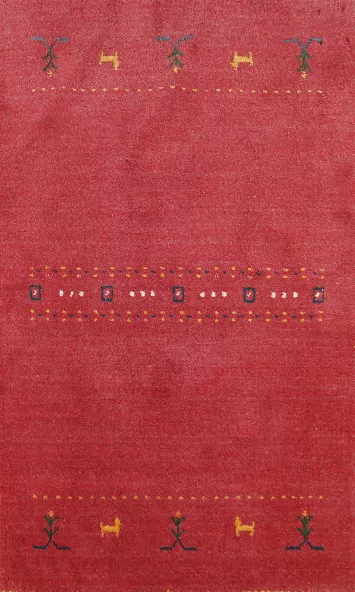 Handmade Pink Gabbeh Indian Accent Rug 3x5