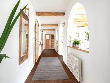 Handmade Gray Gabbeh Oriental Runner Rug 3x10