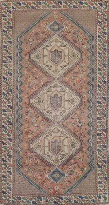 Tribal Geometric Bakhtiari Persian Living Room Rug 5x10