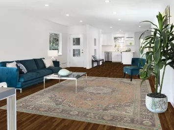 Distressed Wool Tabriz Persian Area Rug 8x11