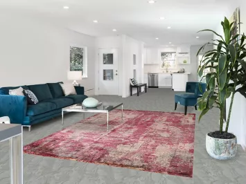 Contemporary Wool Abstract Indian Area Rug 7x10