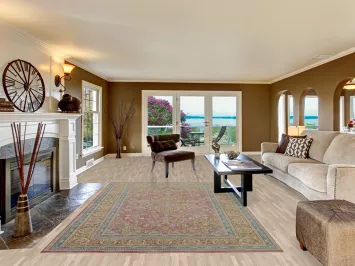 Floral Traditional Mashad Persian Area Rug 7x10