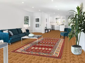 Vegetable Dye Kilim Qashqai Persian Area Rug 5x10