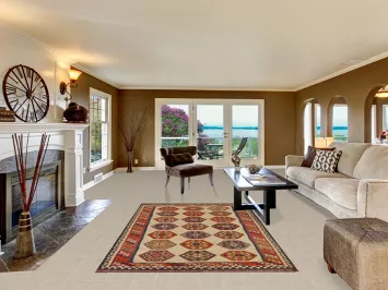 Vegetable Dye Kilim Qashqai Persian Area Rug 5x8