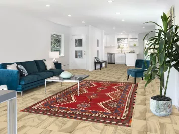 Vegetable Dye Kilim Qashqai Persian Area Rug 6x10