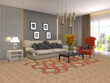 Flat Weave Kilim Indian Area Rug 5x8