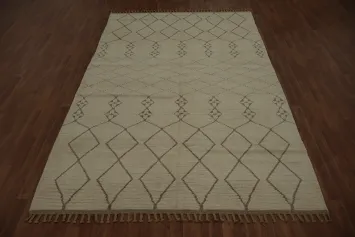 Stylish Moroccan Area Rug 7x11 with Intricate Geometric Motifs
