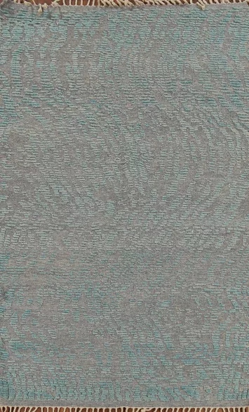 All-Over Gray & Blue Moroccan Abstract Area Rug 5x8