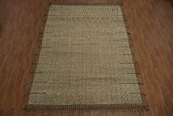 Sophisticated Moroccan Area Rug 9x13 with Unique Chevron Detailing