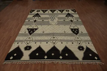 Geometric Wool Moroccan Oriental Area Rug 9x13