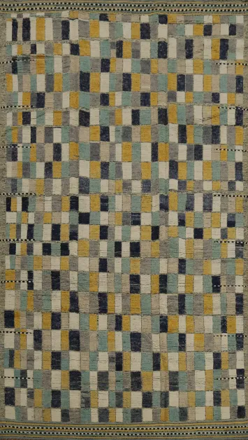 All-Over Checkered Moroccan Large Modern Rug 10x15