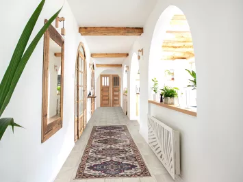 Geometric Wool Kazak Oriental Runner Rug 3x10