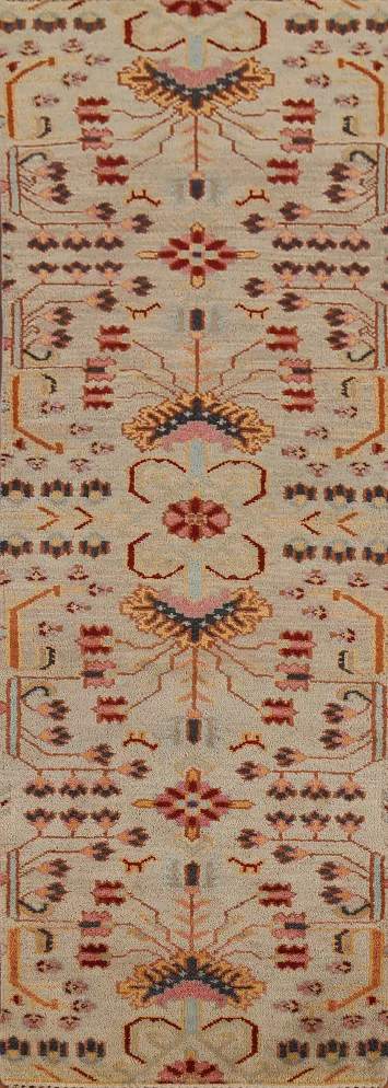 Handmade Kazak Indian Runner Rug 3x10