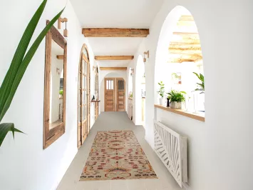 Handmade Kazak Indian Runner Rug 3x10