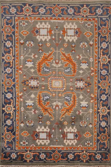 Handmade Wool Oushak Oriental Rug 4x6
